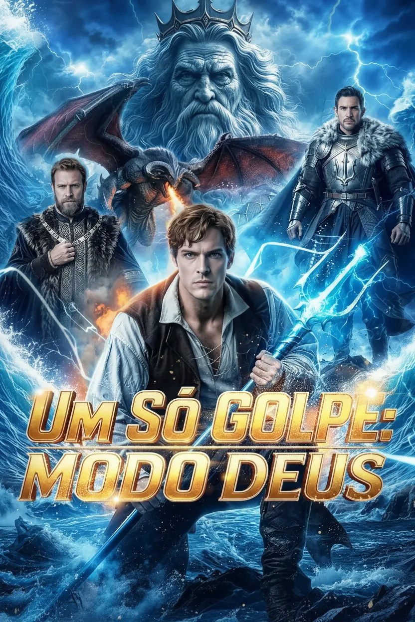 Capa de Um Só Golpe: Modo Deus (O Tridente Escondido do Filho de Poseidon)