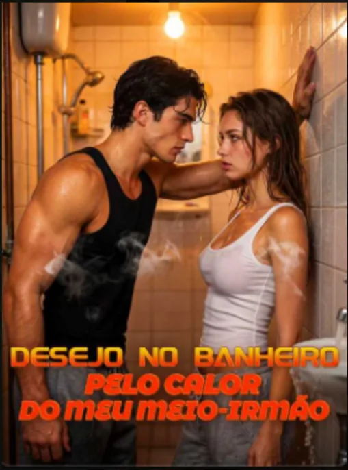 Capa de Desejo no Banheiro Pelo Calor do Meu Meio Irmão