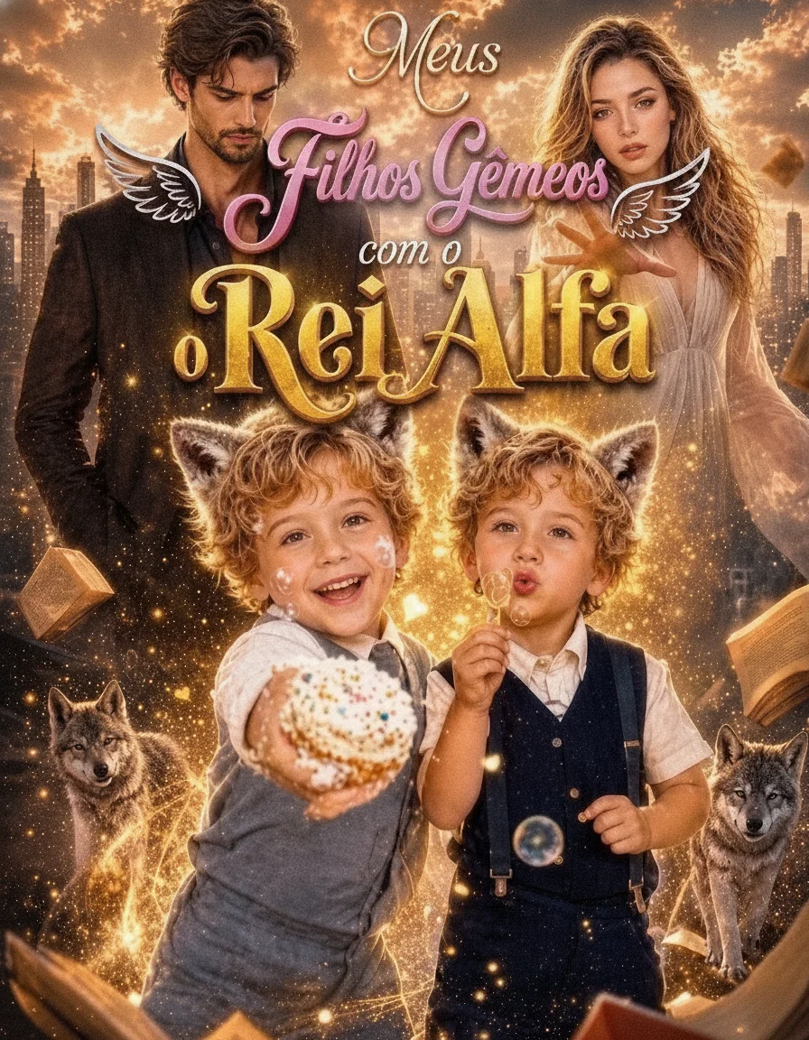 Capa de Meus Filhos Gêmeos com o Rei Alfa (My Twin Sons with the Alpha King)