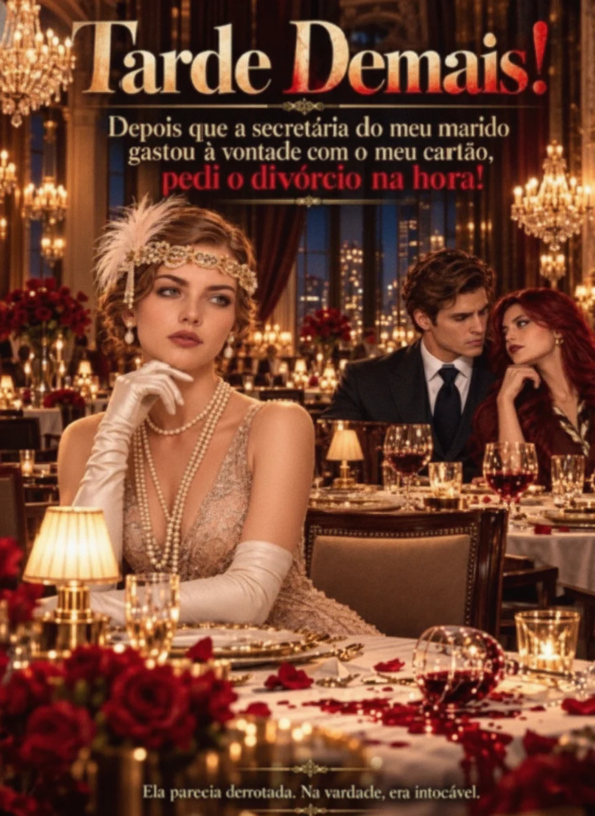 Capa de Tarde Demais! Depois que a Secretária do Meu Marido Gastou à Vontade com o Meu Cartão, Pedi o Divórcio na Hora!